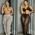 Pantalones en malla y transparentes salidas de baño