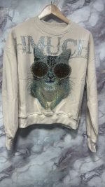 Sudadera HMUCH "Gato Glamour" - temporada otoño - Imagen 2